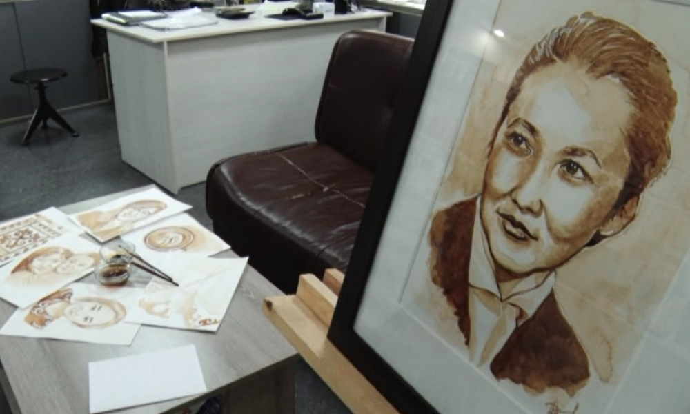 Сүрөтчү бариста Нурлан Дүйшөбековдун көркөм чыгармачылыгы