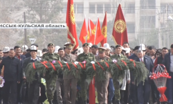 В Караколе в честь памяти Героев Апрельской революции был совершён пеший ход