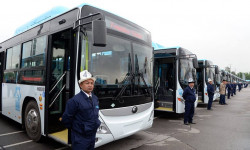 В столице запускается линия новых газомоторных автобусов 