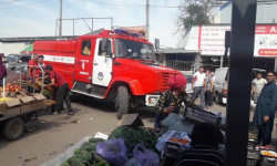 На Ошском рынке прошли противопожарные учения