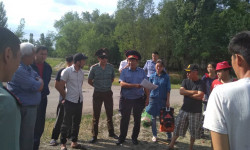 В городе Токмок милиционеры провели профилактические работы по недопущению происшествий на воде