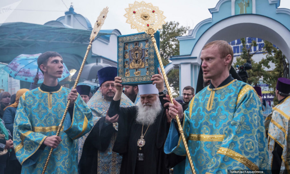 В Кыргызстан впервые привезли древнейшую чудотворную икону Богородицы