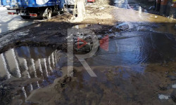 Кара-Балта: вода затопила улицу Джамбула