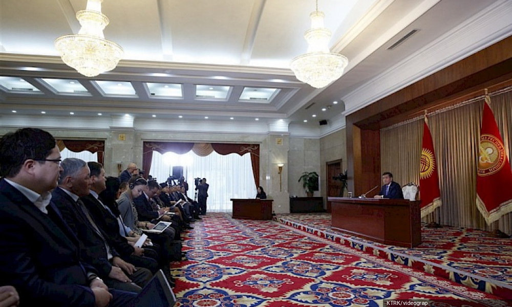 Пресс-конференция Жээнбекова пройдет 25 декабря  