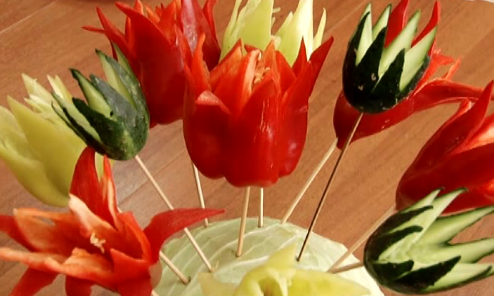Мастер-класс: украшения для стола из фруктов и овощей