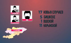 На утро 16 апреля в Кыргызстане выявлено 17 новых случаев COVID-19