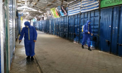 На Ортосайском рынке провели полную дезинфекцию