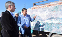 Вице-премьер-министр А.Мадумаров ознакомился с состоянием участков, требующих проведения берегоукрепительных работ