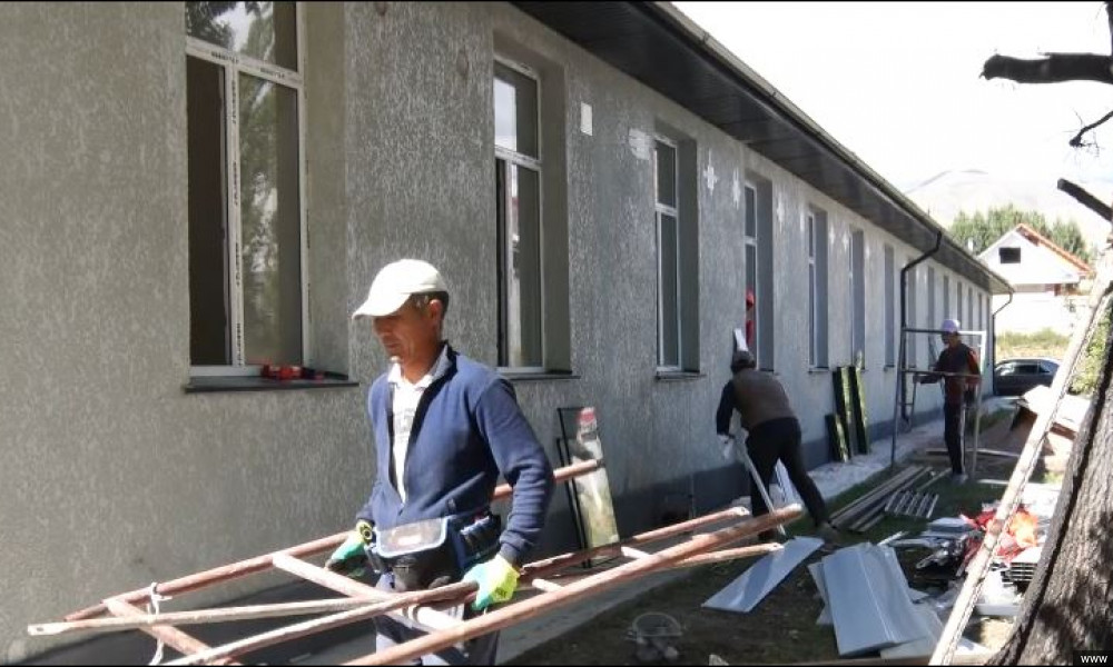 Чүй аймактык ооруканасынын балдар бөлүмүнүн курулушу 80 пайызга бүткөрүлдү