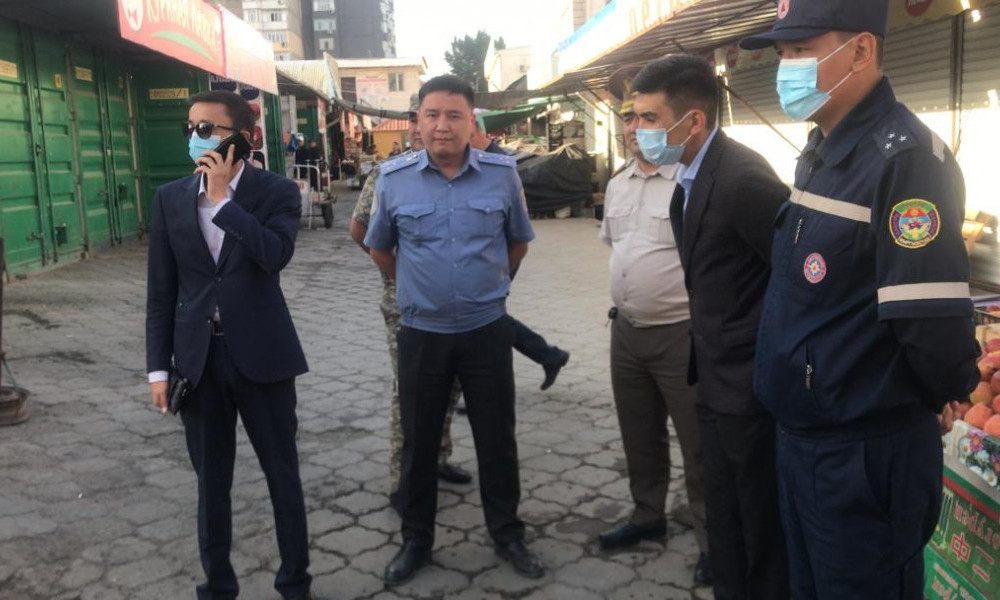 На Орто-Сайском рынке были проведены пожарно-тактические учения