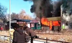 Талас: 11 человек пострадали от взрыва в кафе