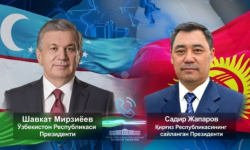 Шавкат Мирзиёев шайлоодогу жеңиши менен Садыр Жапаровду куттуктады 