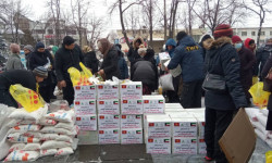 В столице нуждающимся выделили гумпомощь 