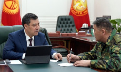 Президент Садыр Жапаров принял председателя Государственного комитета национальной безопасности Камчыбека Ташиева