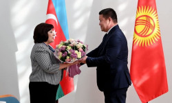 Талант Мамытов встретился с председателем Милли Меджлиса Азербайджана Гафаровой 