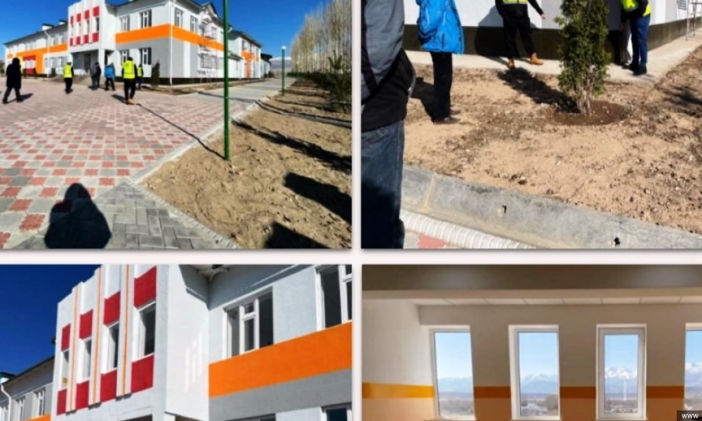 Кочкор районунун Бугучу айылында жаңы үлгүдөгү мектептин курулушу аяктоодо 