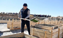 Президент жаңы шаарчанын курулушуна капсула салды