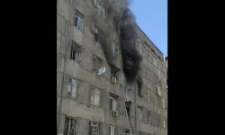 В Бишкеке произошёл пожар в многоэтажном доме