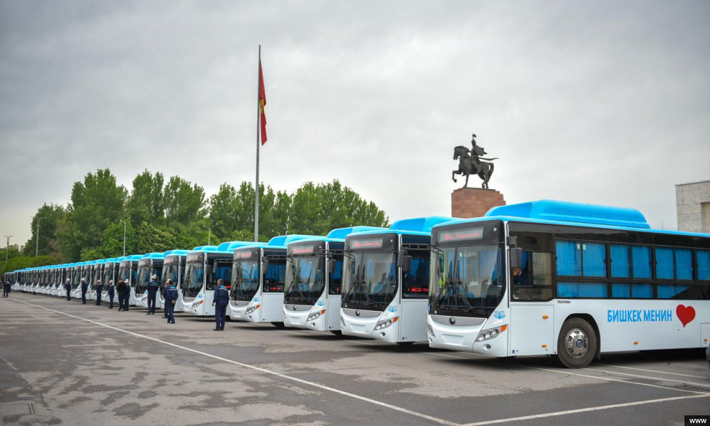Бишкекте жаңы автобустар жүрө баштады