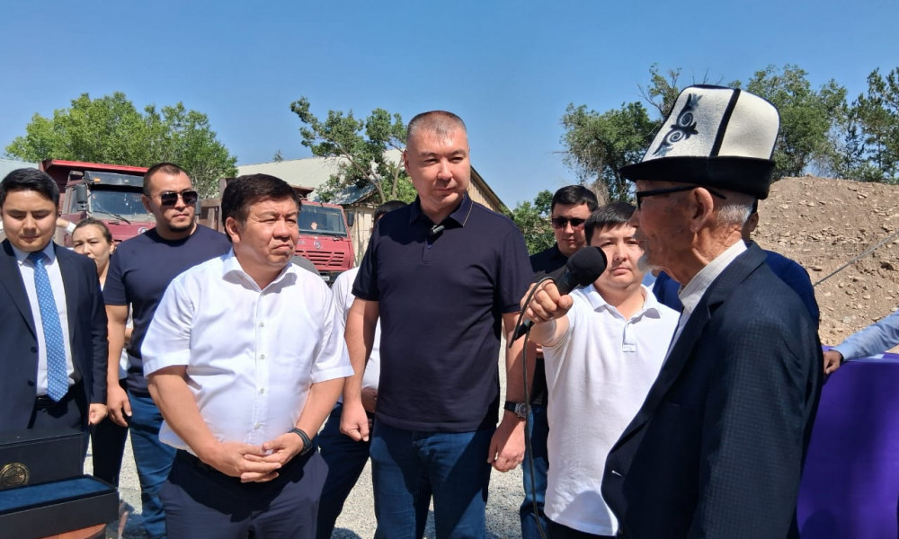 Каныбек Туманбаев Нарында курулуучу обьектилерди көрүп, сапатына көңүл бурууну тапшырды
