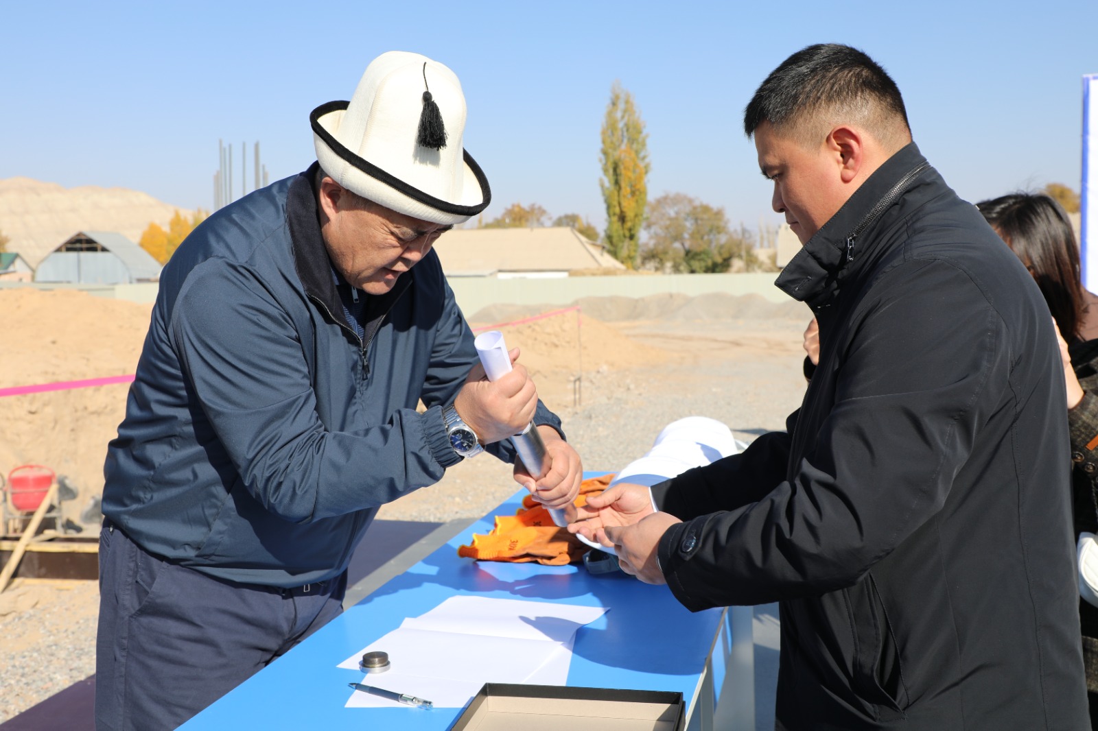 Ак-Талаа: К.Ташиев спорт комплекстин курулушуна капсула салды