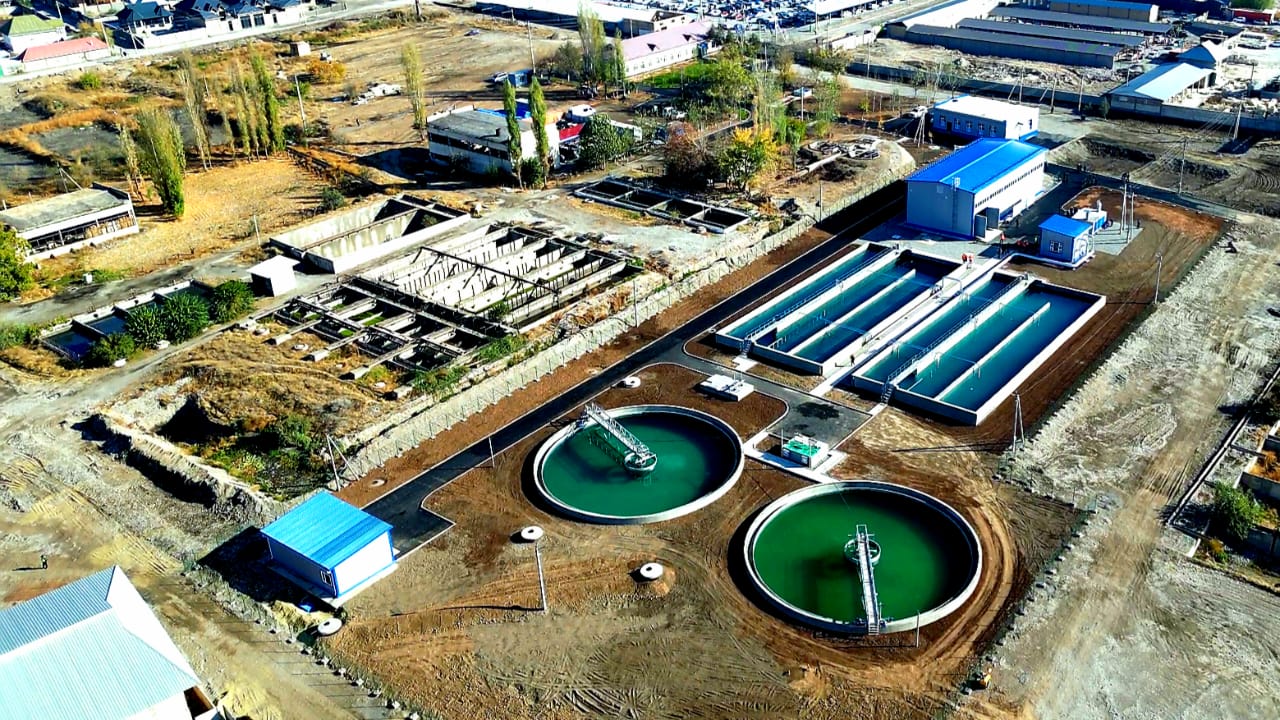 Манас шаарындагы №2 саркынды сууларды тазалоочу жайы реконструкциялоодон өткөрүлүп, пайдаланууга берилди 